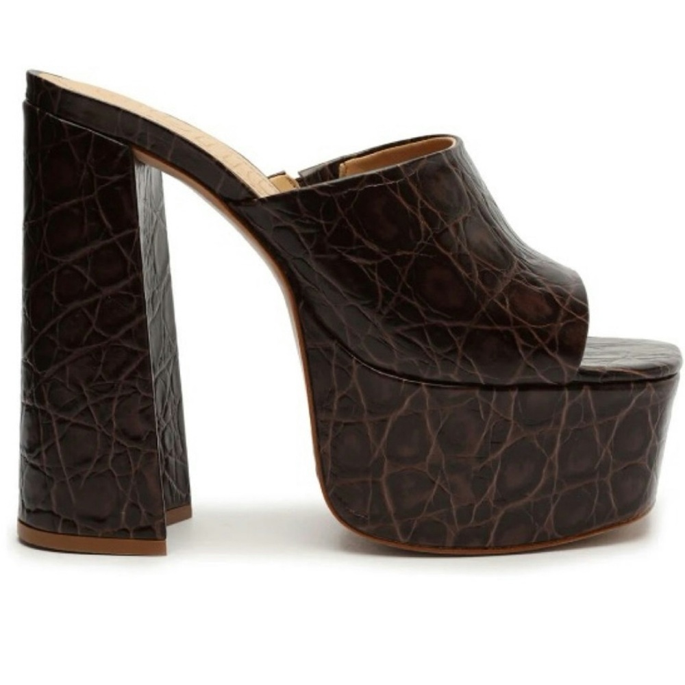 Schutz Darah Crocodile Leather Sandal